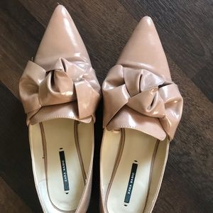 Zara bow flats